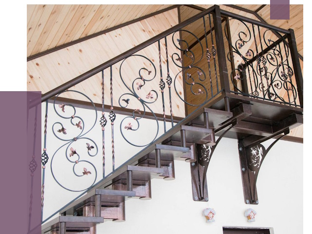 Кованые лестницы в Сибае от 80153 руб. под ключ