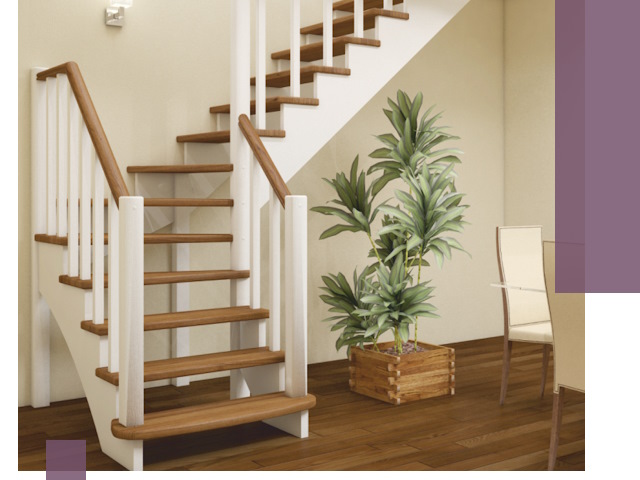 Г-образные лестницы под ключ в Сибае — изготовление и монтаж