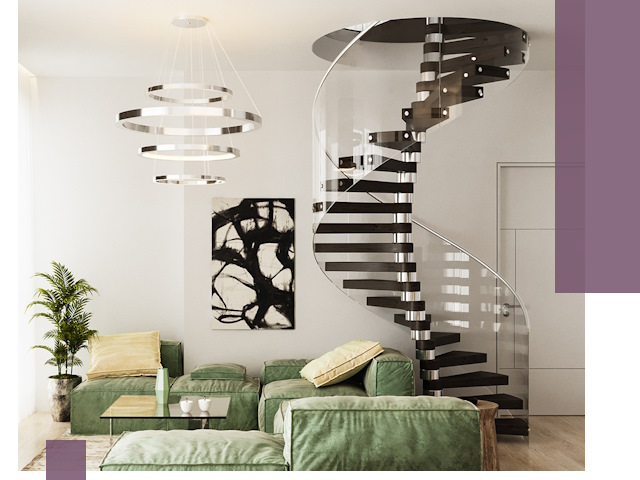 Лестницы для двухуровневой квартиры в Сибае — изготовление и монтаж