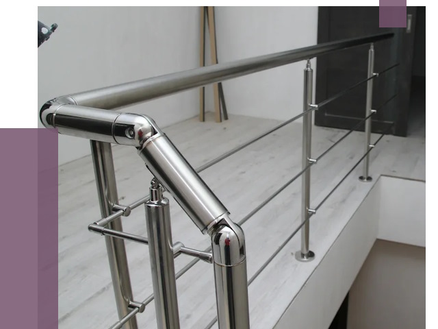 Перила из нержавеющей стали в Сибае от 9043 руб. под ключ | ПРОЛЁТ-Сба
