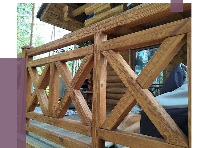 Деревянные перила под ключ в Сибае от 7707 руб. 