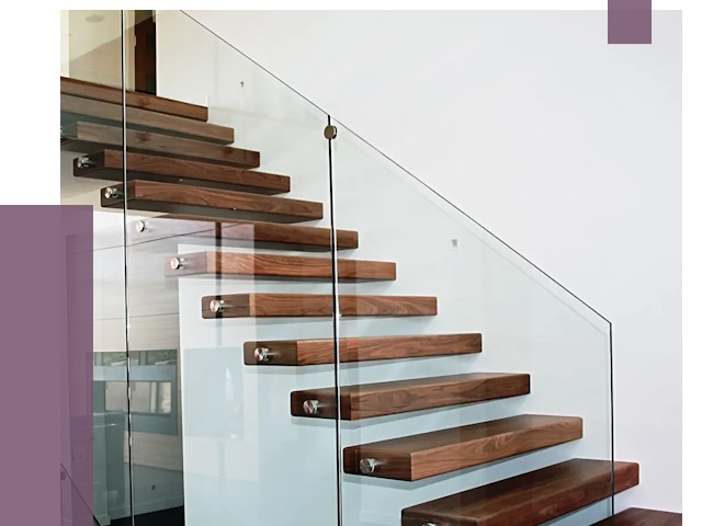 Стеклянные перила для лестницы в Сибае от 14900 руб.