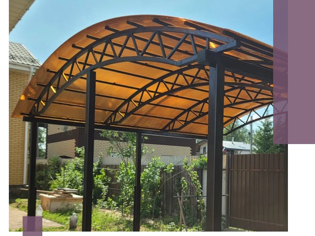 Изготовление навесов под ключ в Сибае из качественных материалов