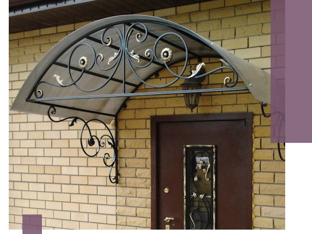 Изготовление козырьков из металла под ключ в Сибае