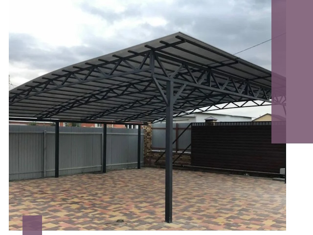 Недорогие навесы под ключ в Сибае — изготовление и монтаж