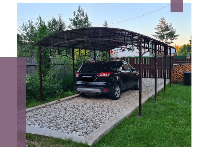 Навесы для автомобиля в Сибае от 13205 руб.  | ПРОЛЁТ-Сба