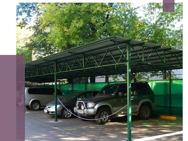 Навесы для парковки в Сибае от 80667 руб. заказать | ПРОЛЁТ-Сба