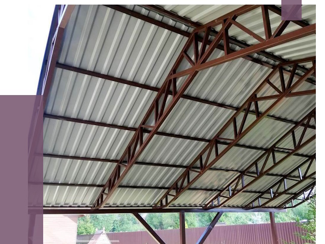 Навесы из профнастила в Сибае от 7399 руб. | ПРОЛЁТ-Сба