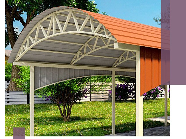 Навесы из профнастила под ключ в Сибае — установка и монтаж