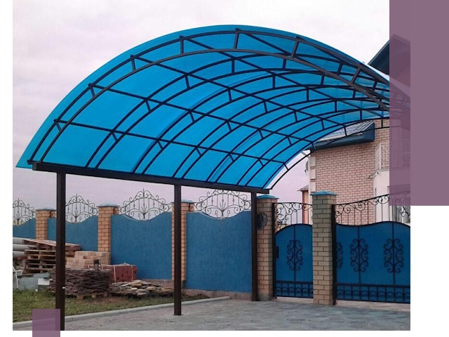 Арочные навесы под ключ в Сибае — изготовление и монтаж