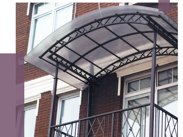 Козырьки над балконом в Сибае от 8683 руб.  | ПРОЛЁТ-Сба