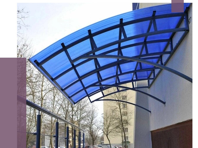 Козырьки из поликарбоната в Сибае от 4316 руб. под ключ | ПРОЛЁТ-Сба