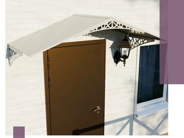 Металлические козырьки на входы и террасы в Сибае