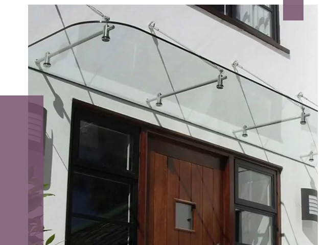 Стеклянные козырьки в Сибае от 19011 руб. | ПРОЛЁТ-Сба