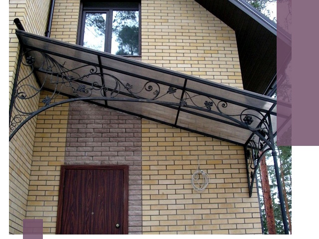 Односкатные козырьки из металла под ключ в Сибае