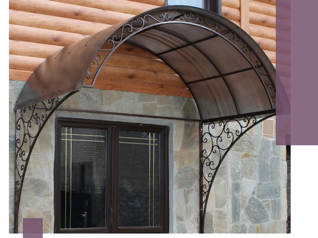 Арочные козырьки под ключ в Сибае: изготовление и монтаж