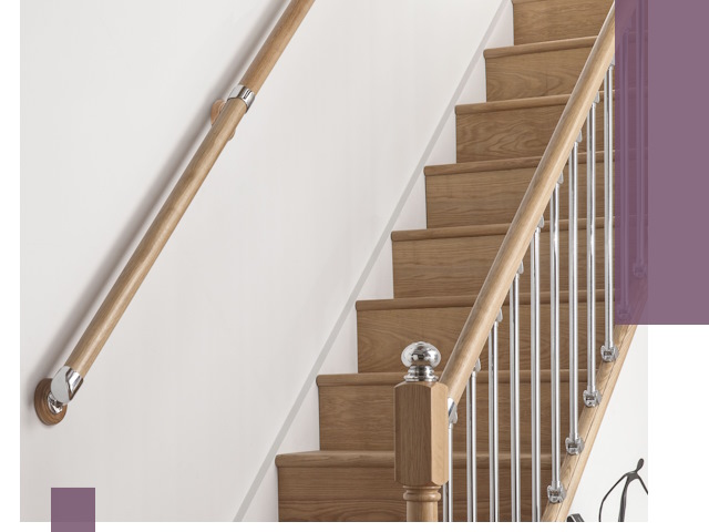 Пристенные поручни из стали и нержавейки под монтаж в Сибае